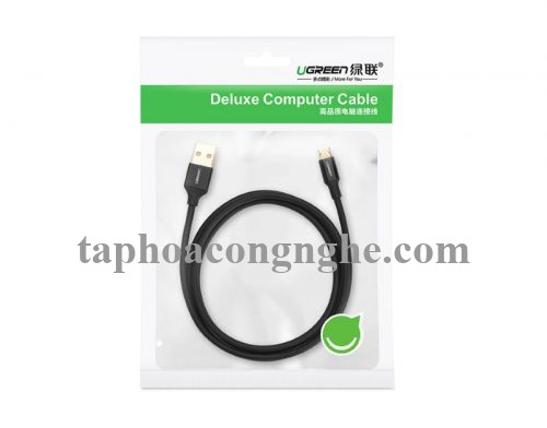 Ugreen 30854 0.5M màu Hồng Cáp sạc truyền dữ liệu USB 2.0 sang MICRO USB dây bọc nhựa PVC US223 30030854
